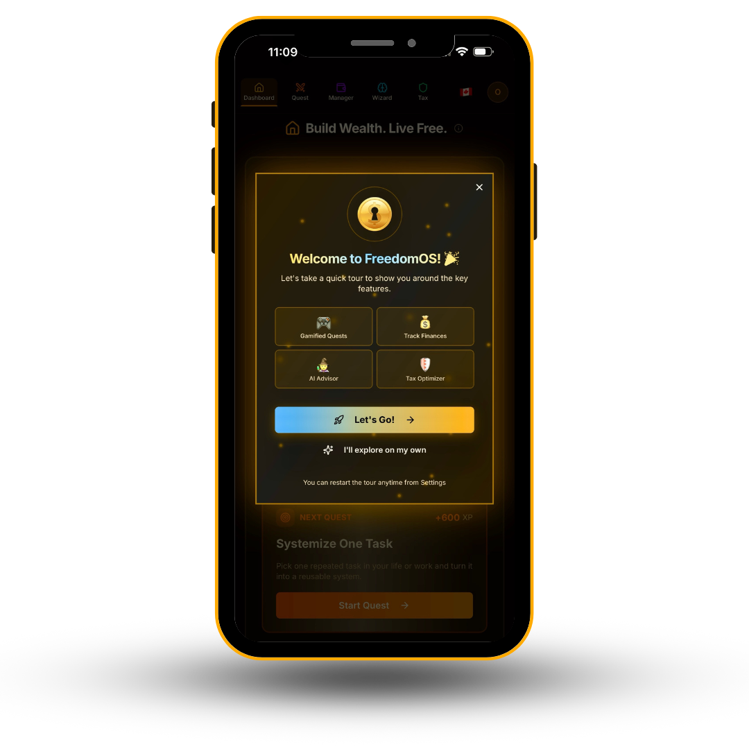 FreedomOS Welcome Screen